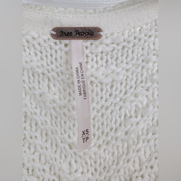 Free People Menace Cream Tunic Sweater- Size XS (runs big) - Picture 4 of 7